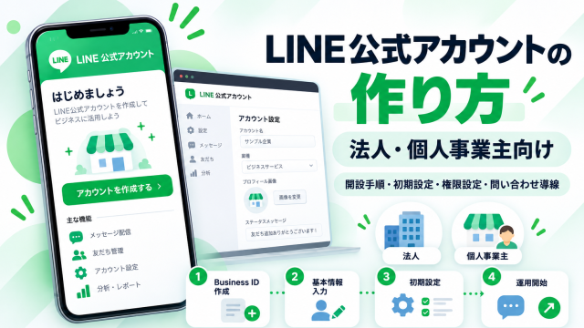 LINE公式アカウントの作り方｜法人・個人事業主向けの開設手順と初期設定を解説